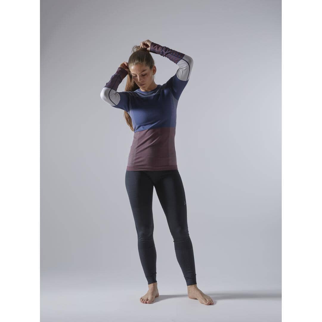WOMEN'S FUSEKNIT COMFORT BLOCKED BASELAYER - BEAT/PEAK Craft Sportswear NA