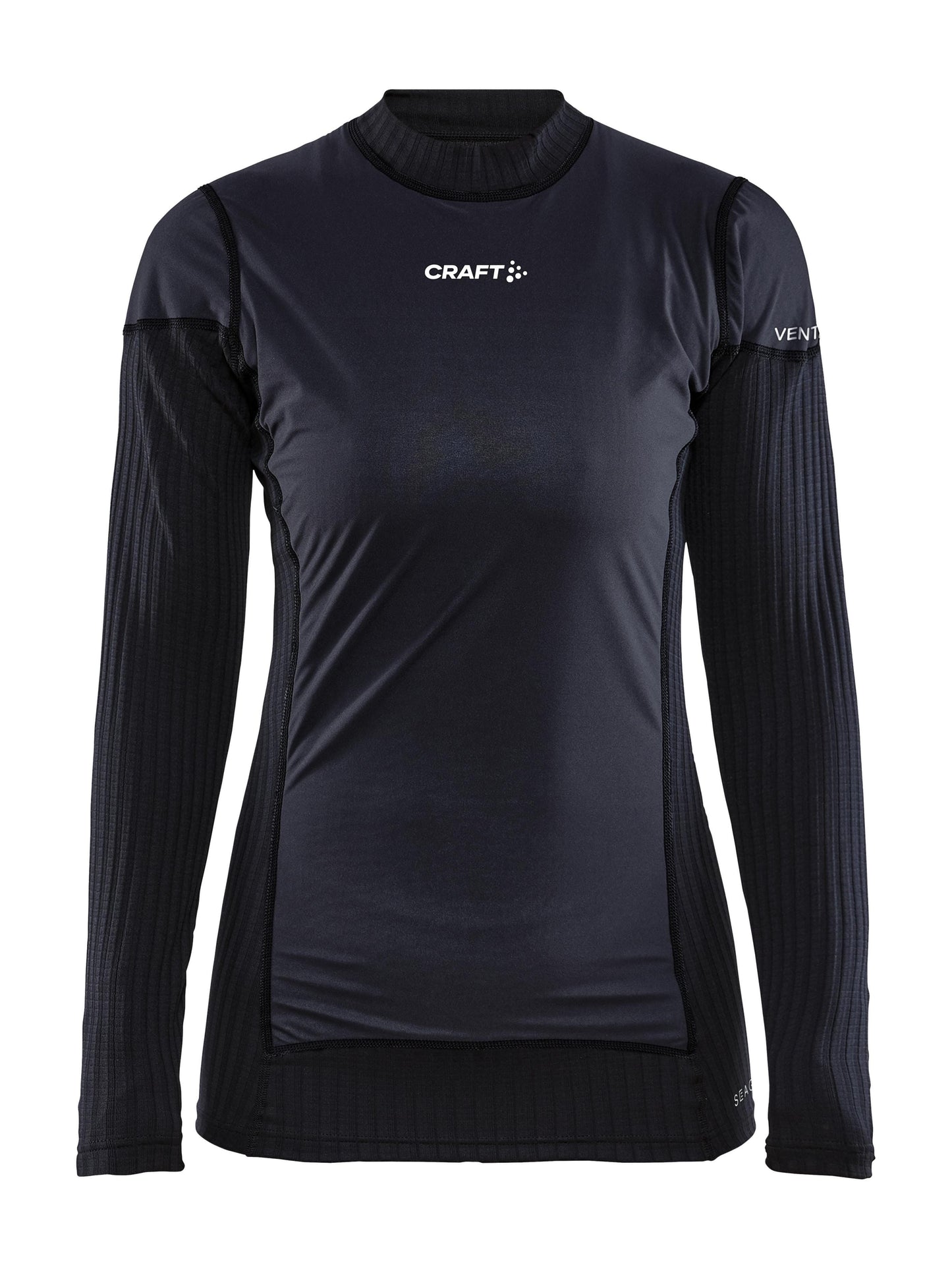 WOMEN'S ACTIVE EXTREME X WIND BASELAYER - Black/Granite Craft Sportswear NA
