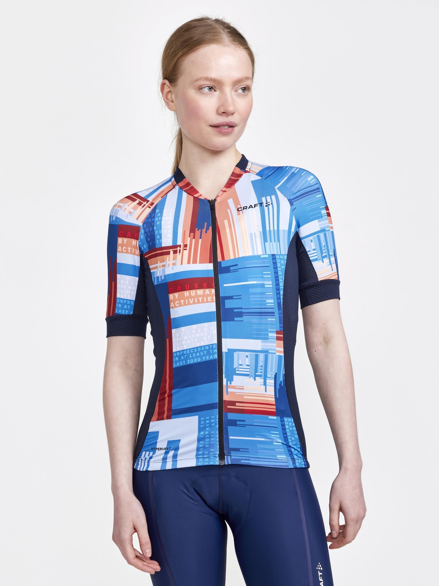 WOMEN'S ADV ENDUR GRAPHIC CYCLING JERSEY - BLAZE/MULTI – Craft