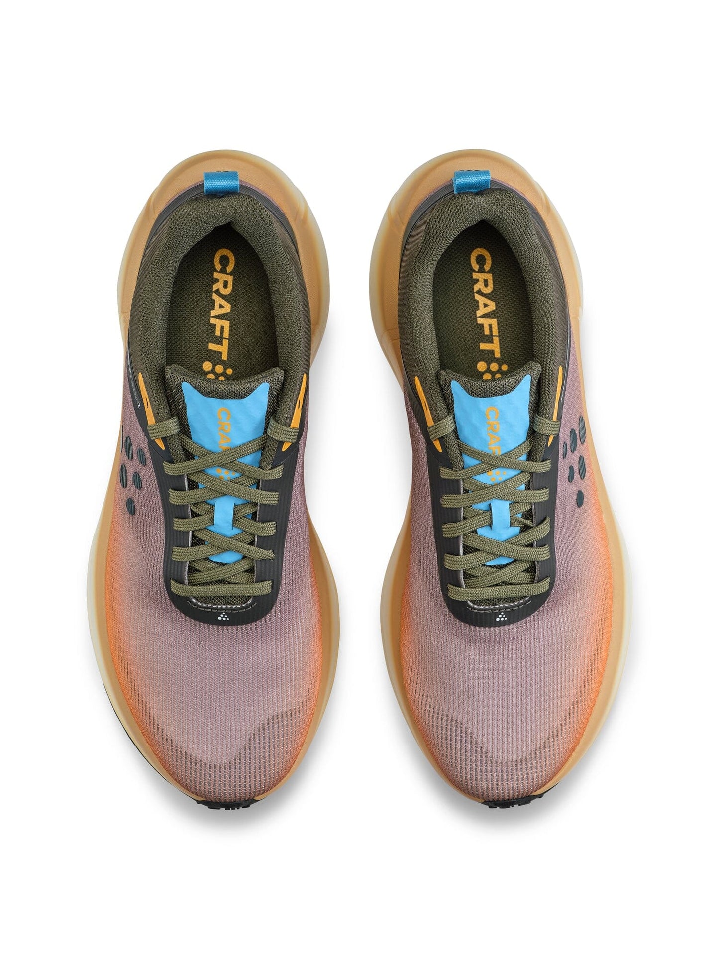 Men's Nordlite Ultra Running Shoe 2.0 - Orange/Contrast Green Craft Sportswear NA