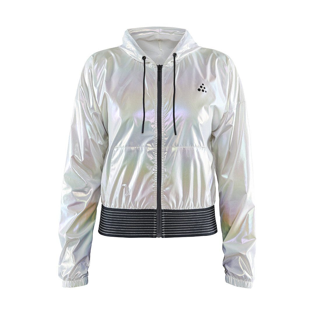 WOMEN'S UNTMD SHINY HOOD TRAINING JACKET - SILVER Craft Sportswear NA