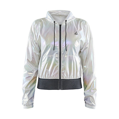 WOMEN'S UNTMD SHINY HOOD TRAINING JACKET - SILVER Craft Sportswear NA