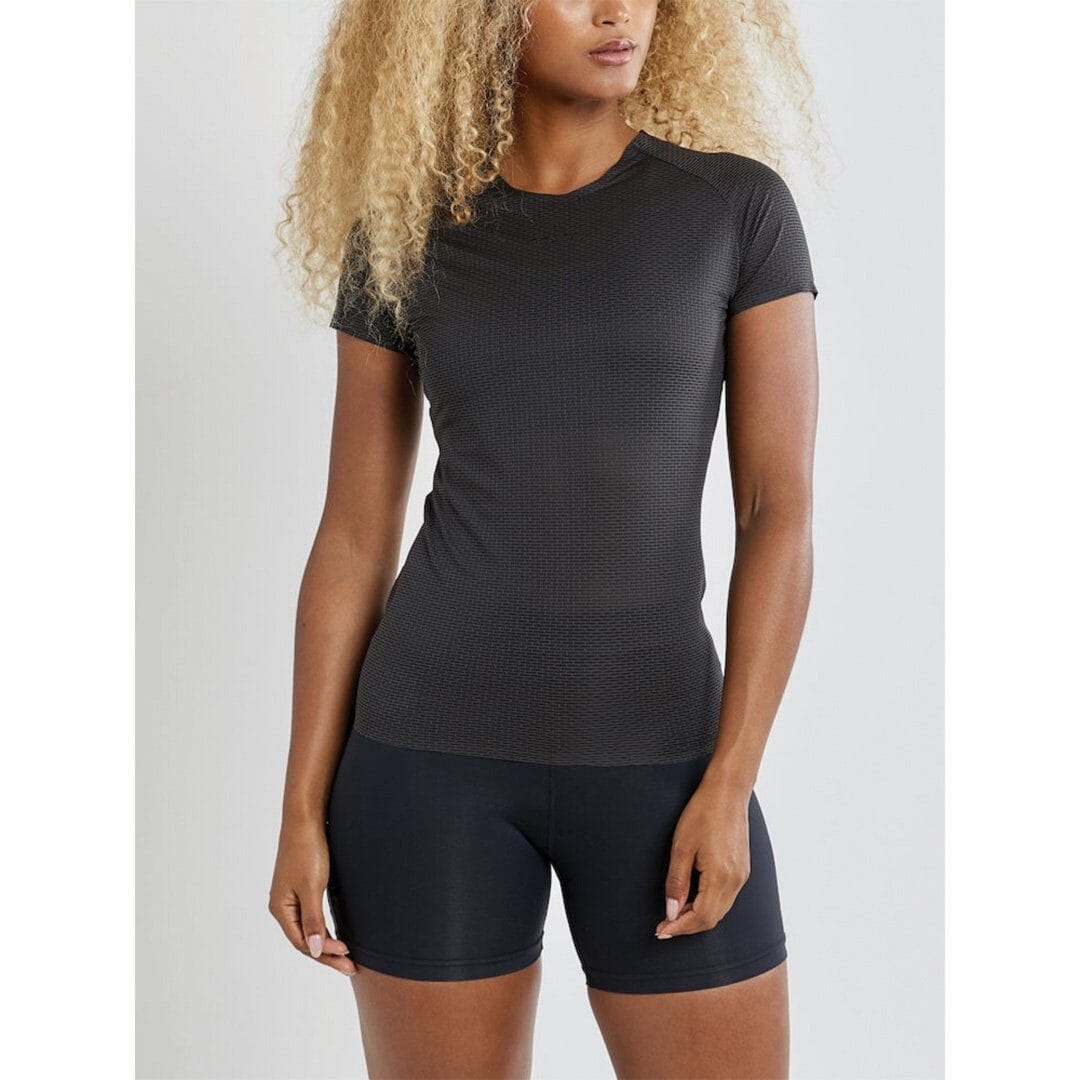 WOMEN'S PRO DRY NANOWEIGHT SS BASELAYER - Black Craft Sportswear NA