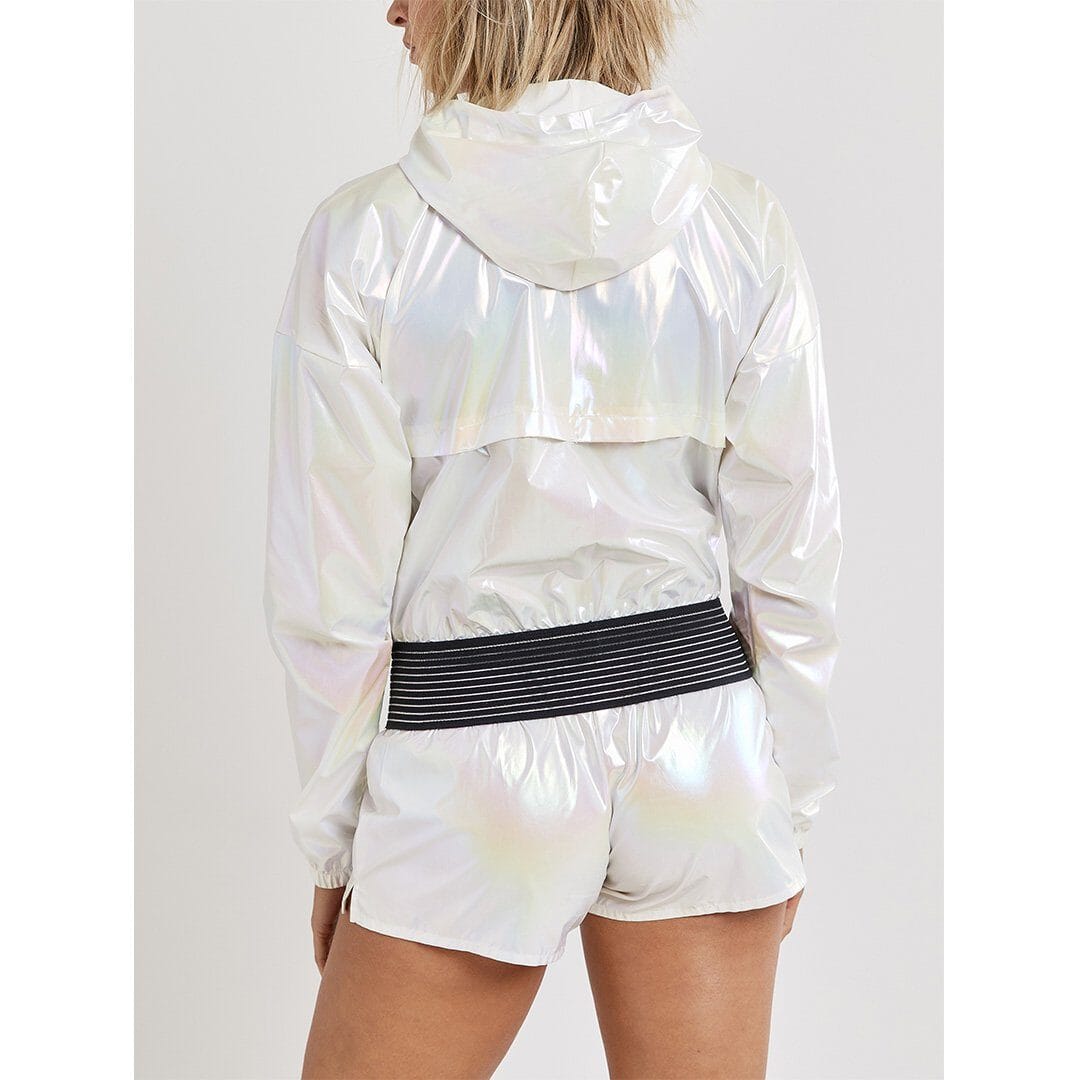 WOMEN'S UNTMD SHINY HOOD TRAINING JACKET - SILVER Craft Sportswear NA