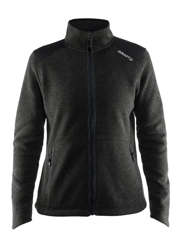 WOMEN'S CRAFT NOBLE ZIP FLEECE JACKET - BLACK/PLATINUM Craft Sportswear NA