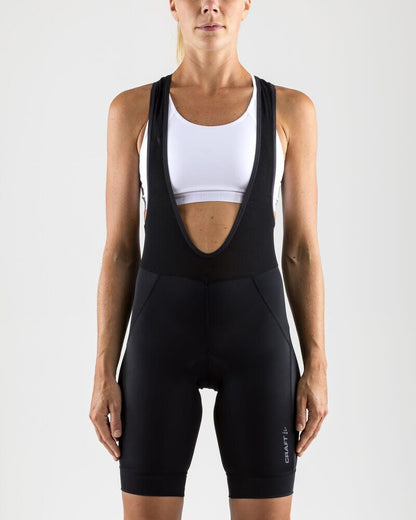 Women's Rise Bib Shorts - Black Women's Shorts, Skirts, and Dresses Craft Sportswear NA