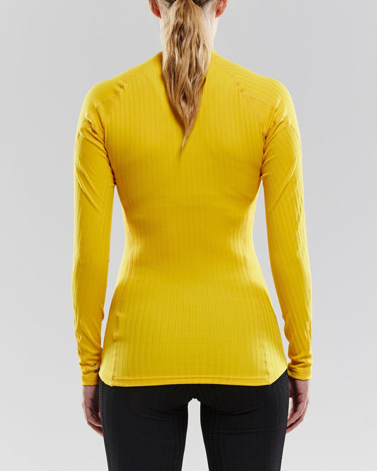 WOMEN'S CRAFT PROGRESS BASELAYER CN - SWEDEN YELLOW/BLACK Craft Sportswear NA