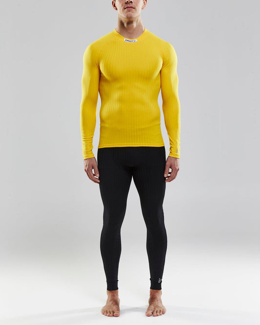 Men's Craft Progress Baselayer CN - SWEDEN YELLOW/BLACK Craft Sportswear NA