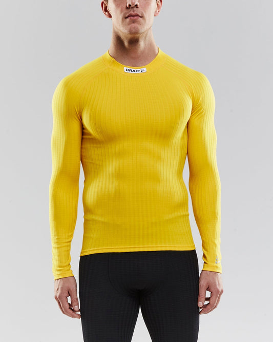 Men's Craft Progress Baselayer CN - SWEDEN YELLOW/BLACK Craft Sportswear NA