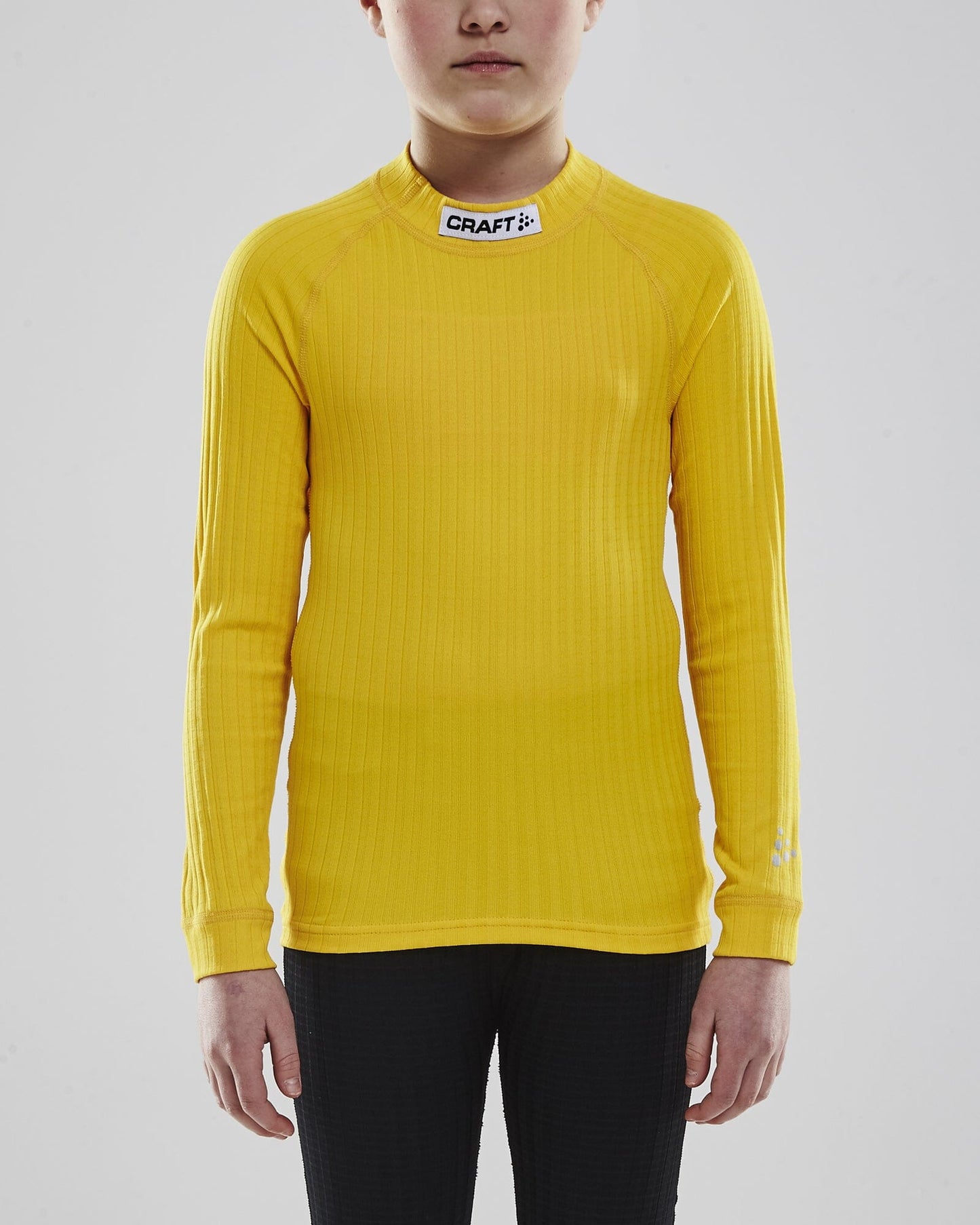 Junior Progress Baselayer CN LS - Sweden Yellow/Black Craft Sportswear NA