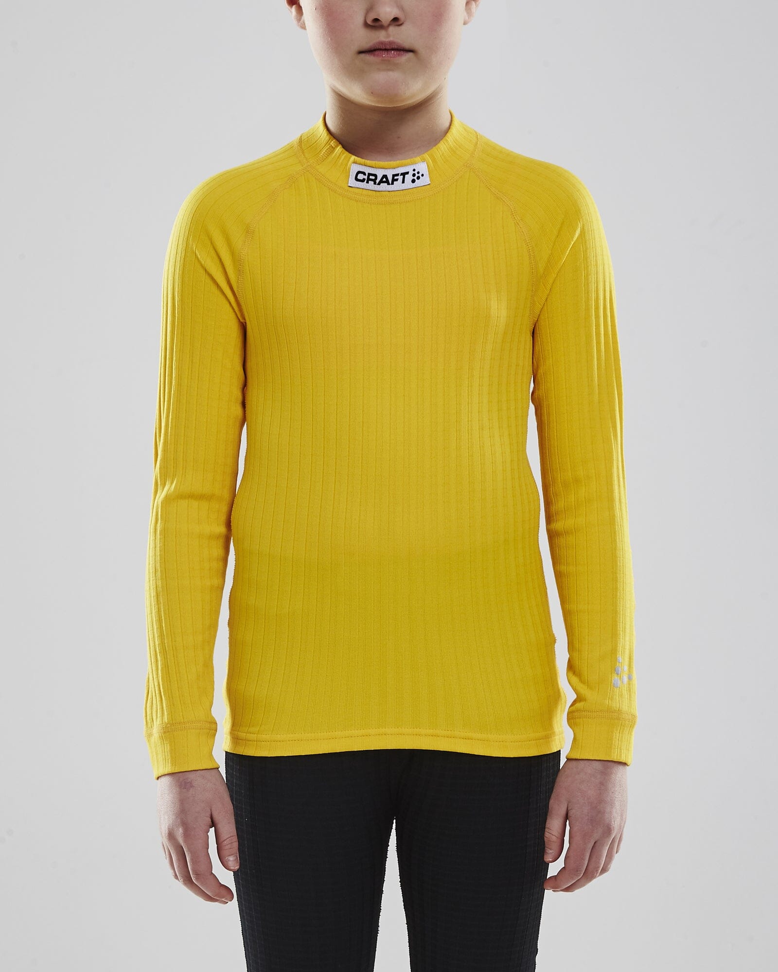Junior Progress Baselayer CN LS - Sweden Yellow/Black Craft Sportswear NA