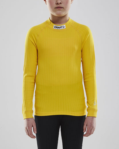 Junior Progress Baselayer CN LS - Sweden Yellow/Black Craft Sportswear NA