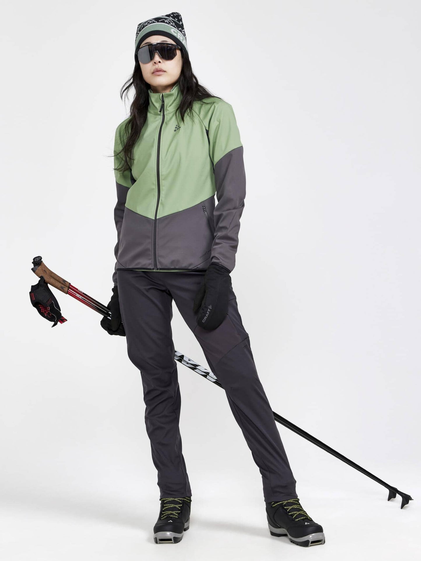 WOMEN'S GLIDE JACKET - JADE-GRANITE Craft Sportswear NA