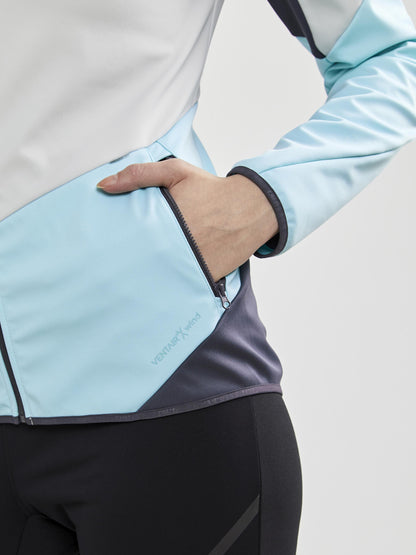 WOMEN'S GLIDE JACKET - ASH/AREA Craft Sportswear NA