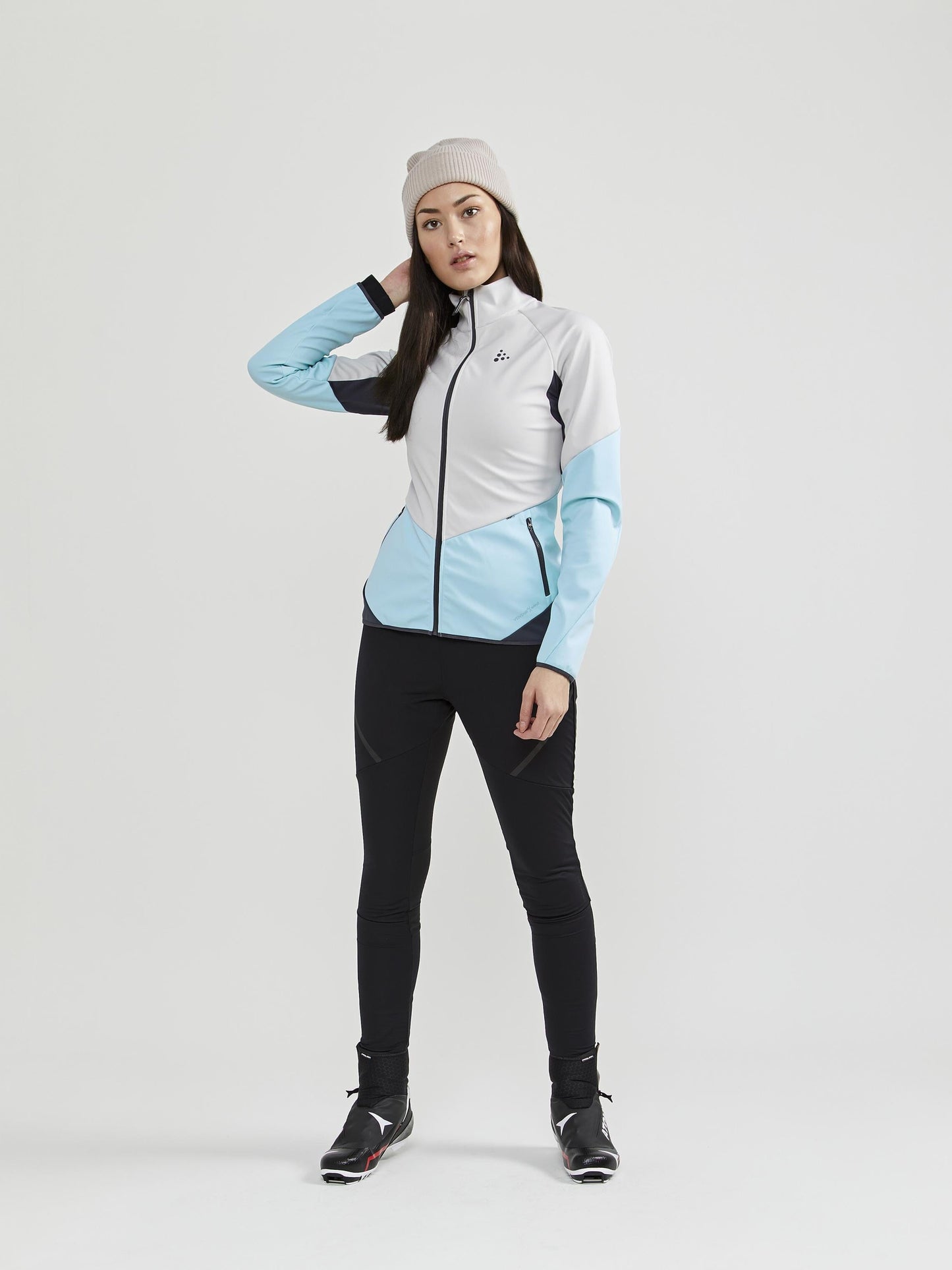 WOMEN'S GLIDE JACKET - ASH/AREA Craft Sportswear NA