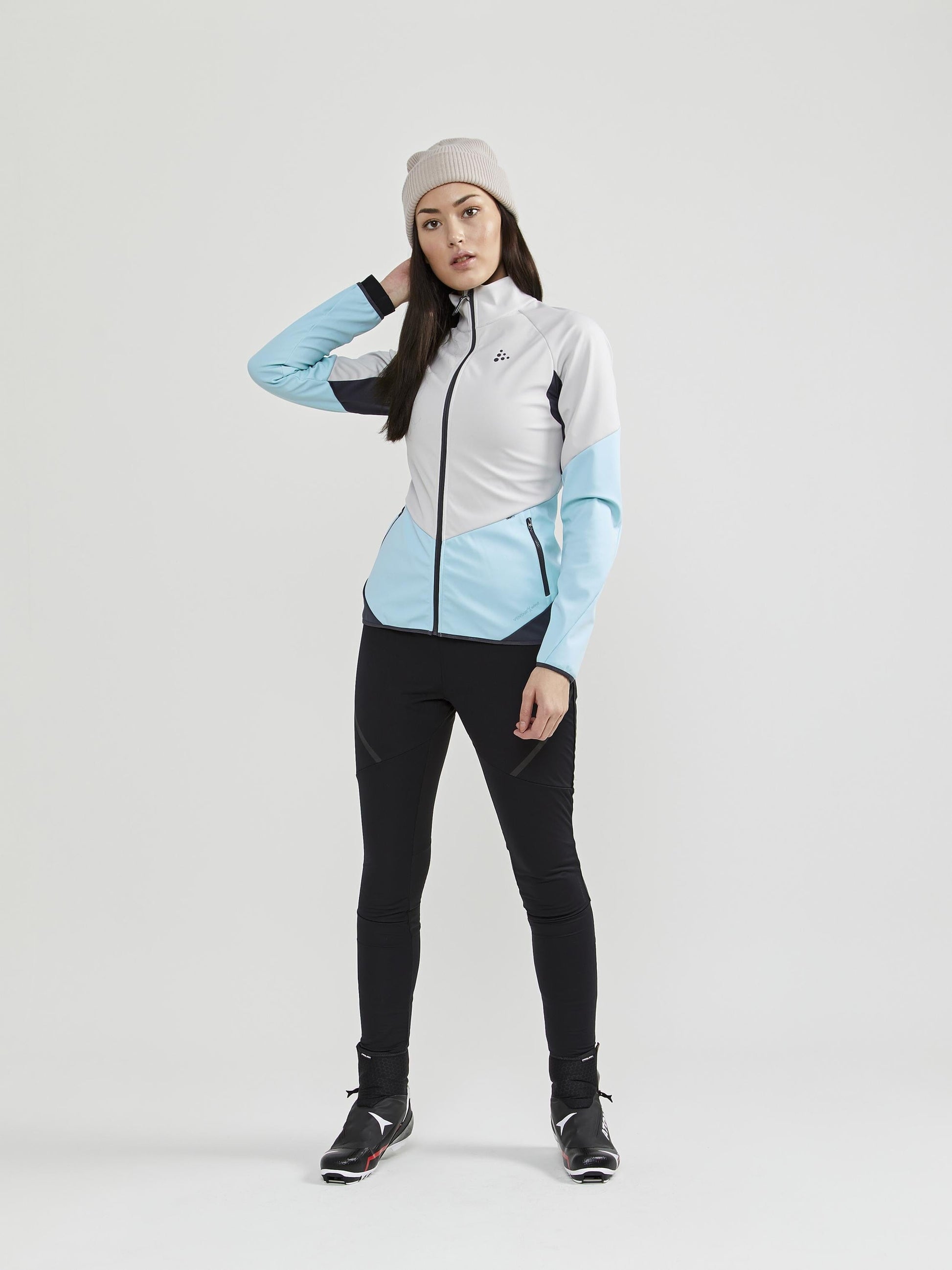 WOMEN'S GLIDE JACKET - ASH/AREA Craft Sportswear NA