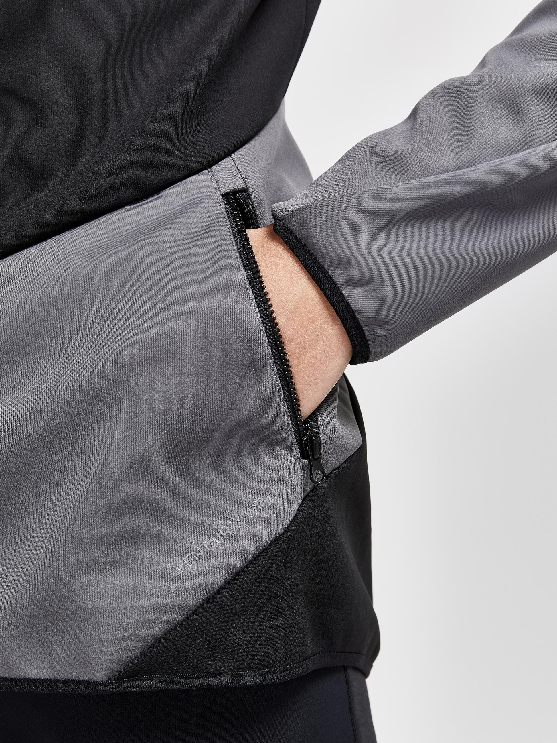 WOMEN'S GLIDE JACKET - Black/Granite Craft Sportswear NA