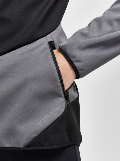 WOMEN'S GLIDE JACKET - Black/Granite Craft Sportswear NA