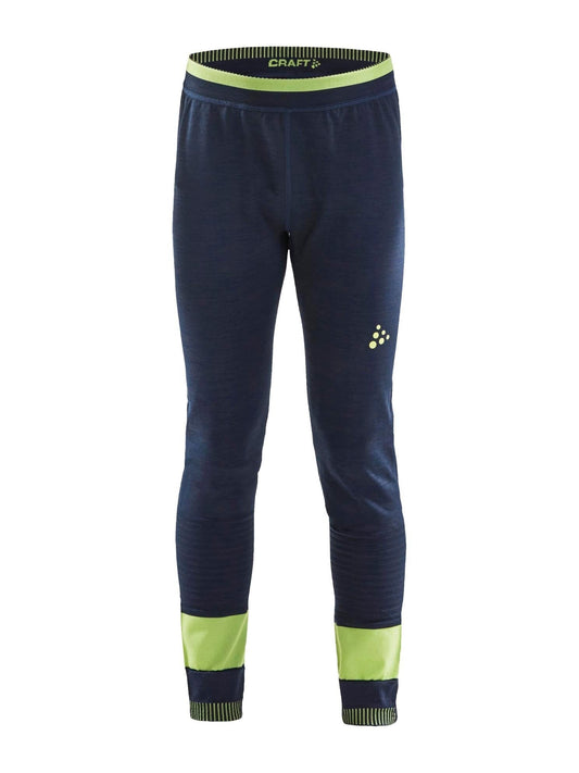KIDS FUSEKNIT COMFORT PANTS - BLAZE/ACID Craft Sportswear NA