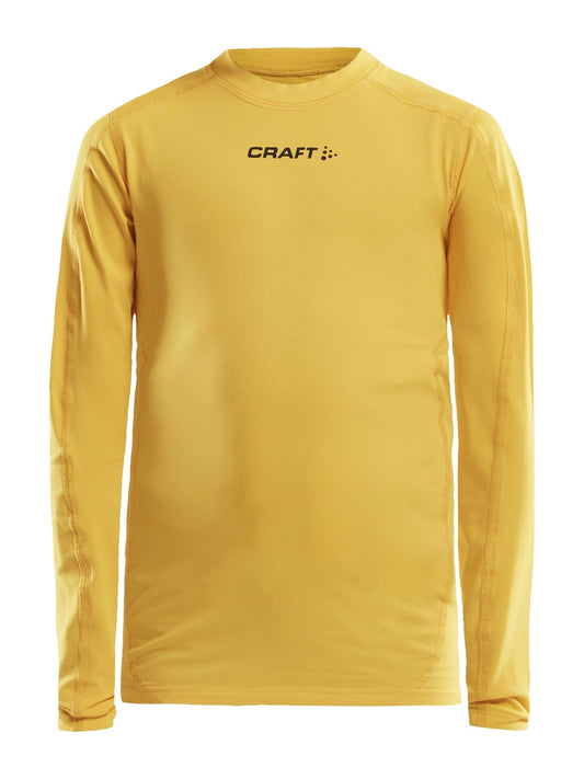 Junior Ability Compression Long Sleeve - Yellow Craft Sportswear NA