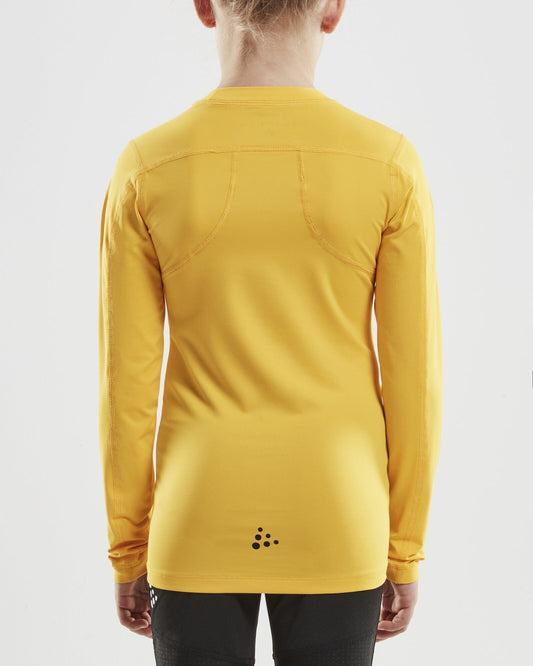 Junior Ability Compression Long Sleeve - Yellow Craft Sportswear NA