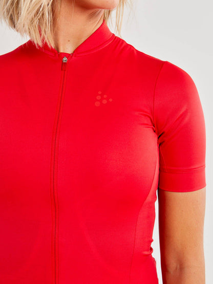 WOMEN'S ESSENCE CYCLING JERSEY - BRIGHT RED Craft Sportswear NA