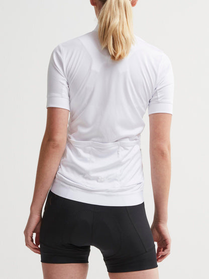 WOMEN'S ESSENCE CYCLING JERSEY - WHITE Craft Sportswear NA