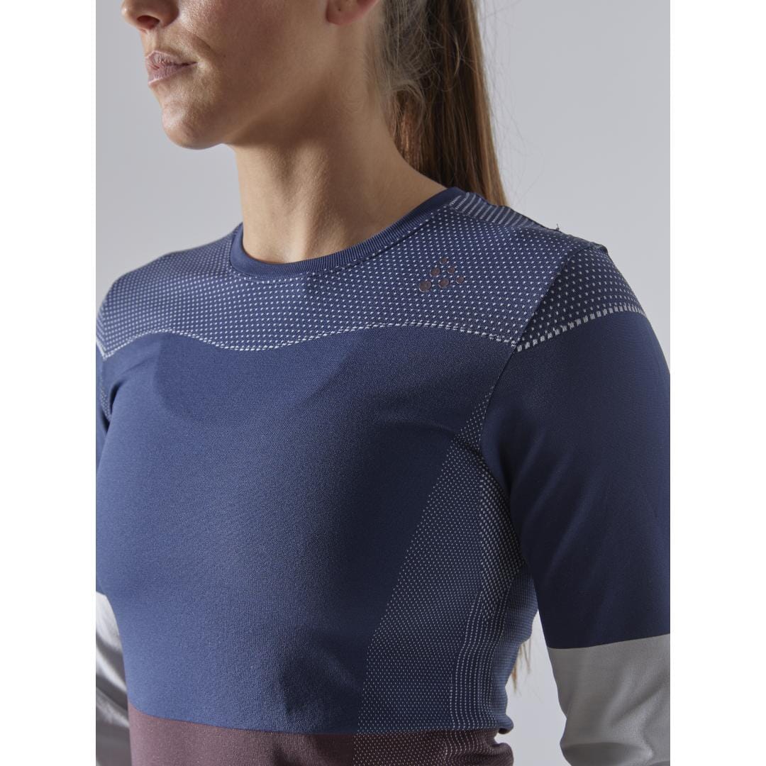 WOMEN'S FUSEKNIT COMFORT BLOCKED BASELAYER - BEAT/PEAK Craft Sportswear NA