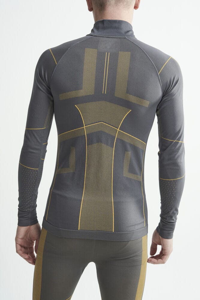 Men's Active Intensity 1/4 Zip Baselayer - Granite/Amber Men's Baselayer Craft Sportswear NA