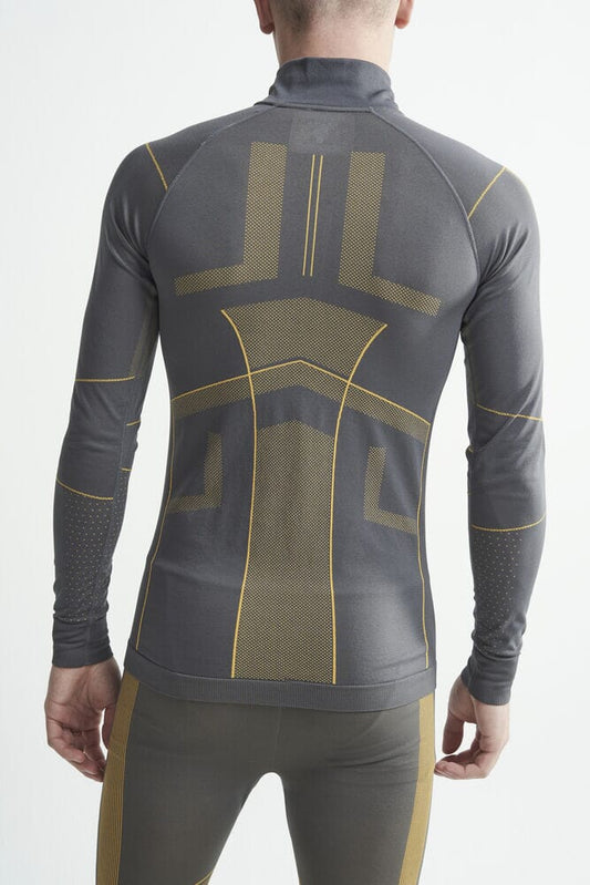 Men's Active Intensity 1/4 Zip Baselayer - Granite/Amber Men's Baselayer Craft Sportswear NA