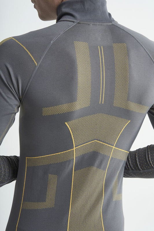Men's Active Intensity 1/4 Zip Baselayer - Granite/Amber Men's Baselayer Craft Sportswear NA