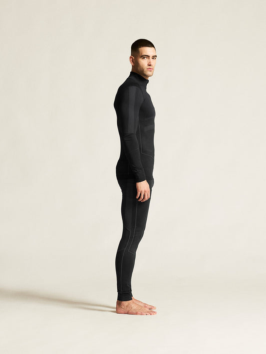 Men's Active Intensity 1/4 Zip Baselayer - Black/Asphalt Men's Baselayer Craft Sportswear NA