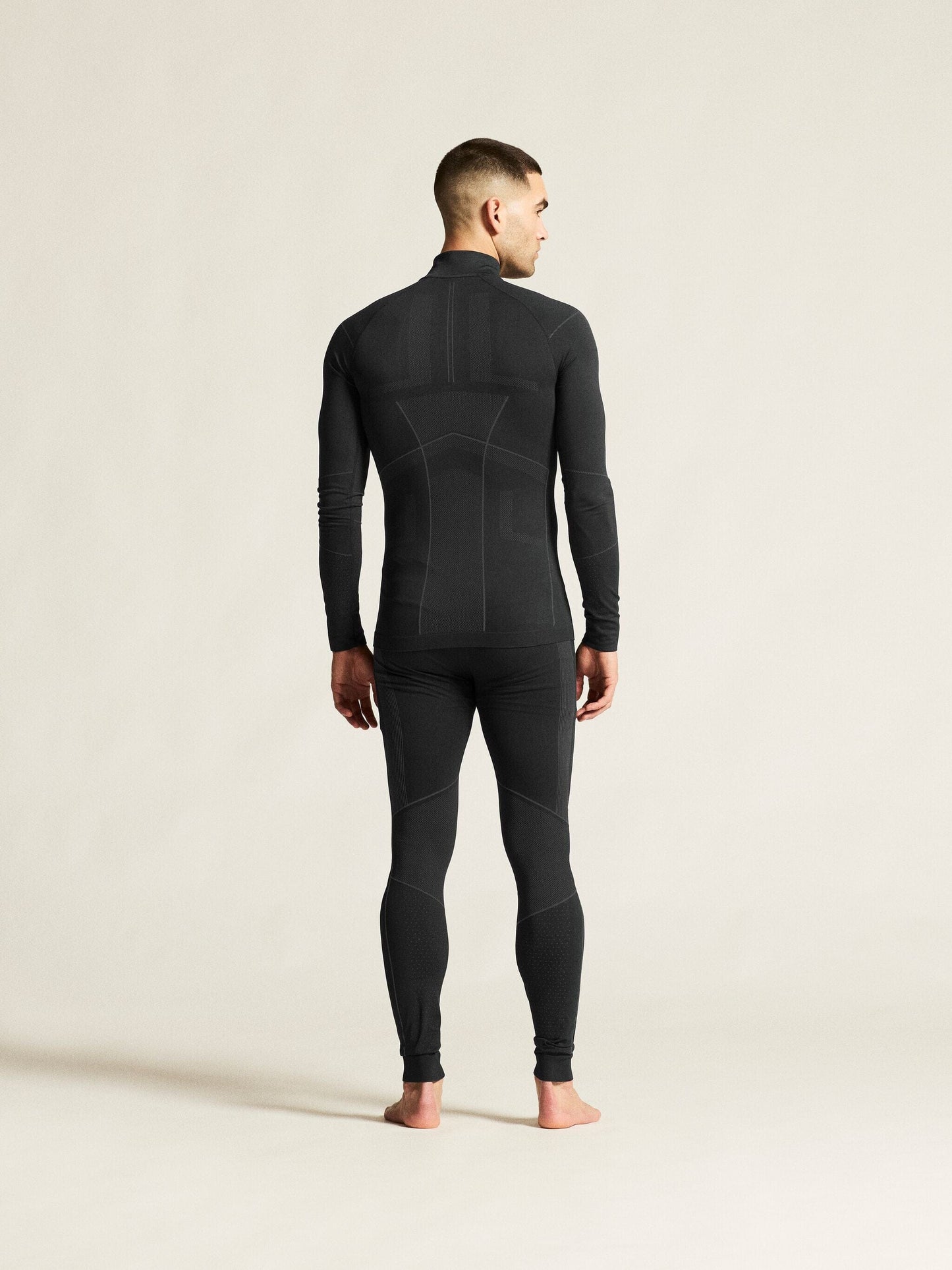 Men's Active Intensity 1/4 Zip Baselayer - Black/Asphalt Men's Baselayer Craft Sportswear NA