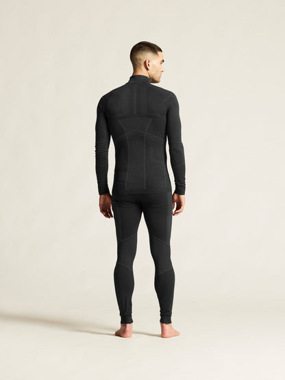 Men's Active Intensity 1/4 Zip Baselayer - Black/Asphalt Men's Baselayer Craft Sportswear NA