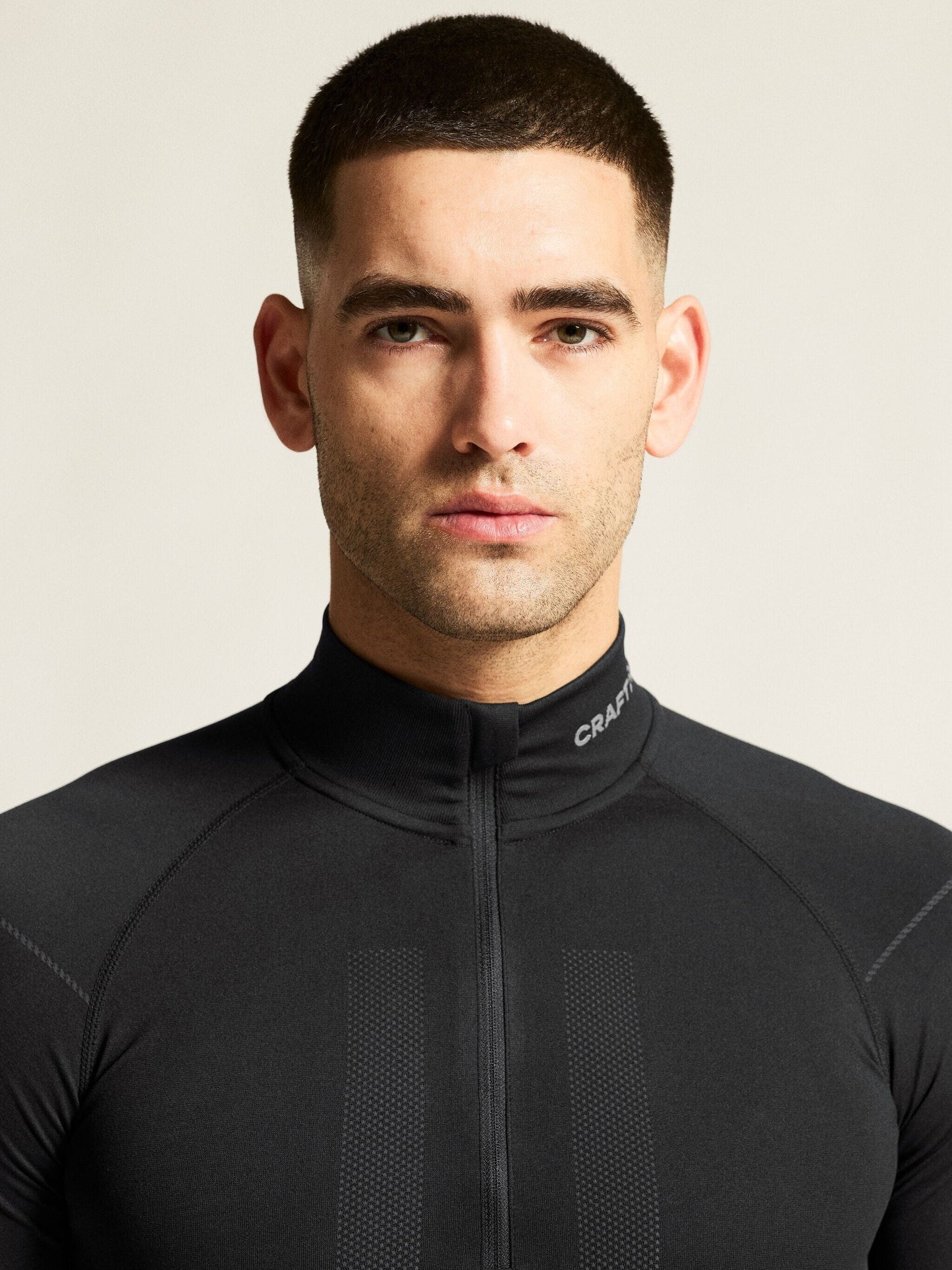 Men's Active Intensity 1/4 Zip Baselayer - Black/Asphalt Men's Baselayer Craft Sportswear NA