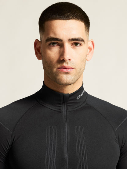 Men's Active Intensity 1/4 Zip Baselayer - Black/Asphalt Men's Baselayer Craft Sportswear NA
