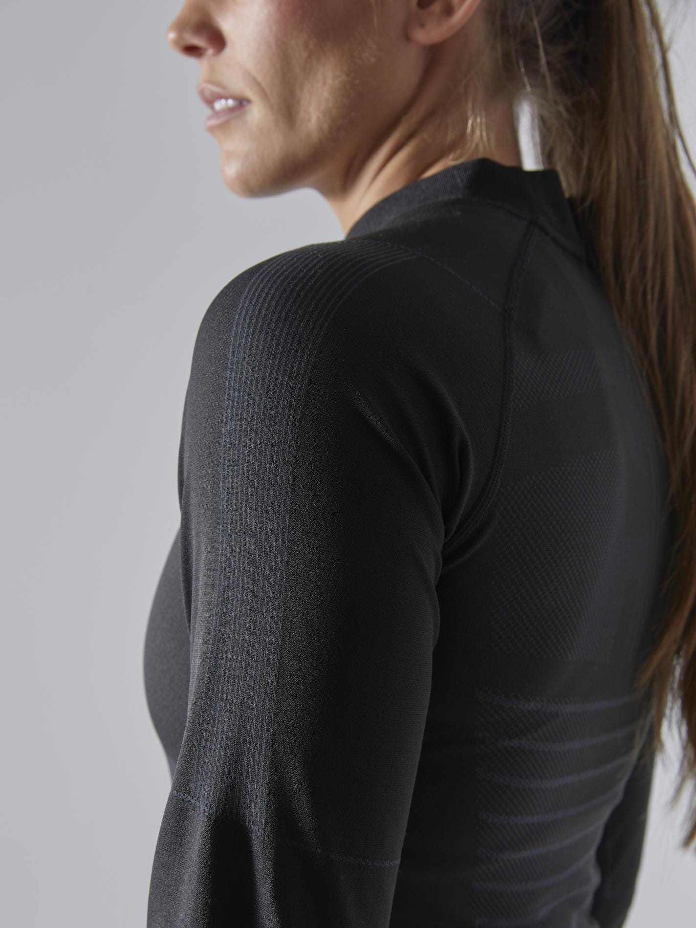 WOMEN'S ACTIVE INTENSITY BASELAYER - BLACK/ASPHALT Craft Sportswear NA