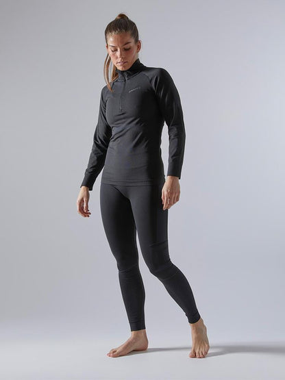 WOMEN'S ACTIVE INTENSITY BASELAYER PANTS - BLACK/ASPHALT Craft Sportswear NA