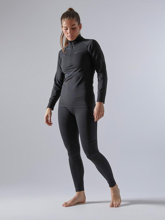 WOMEN'S ACTIVE INTENSITY BASELAYER PANTS - BLACK/ASPHALT Craft Sportswear NA