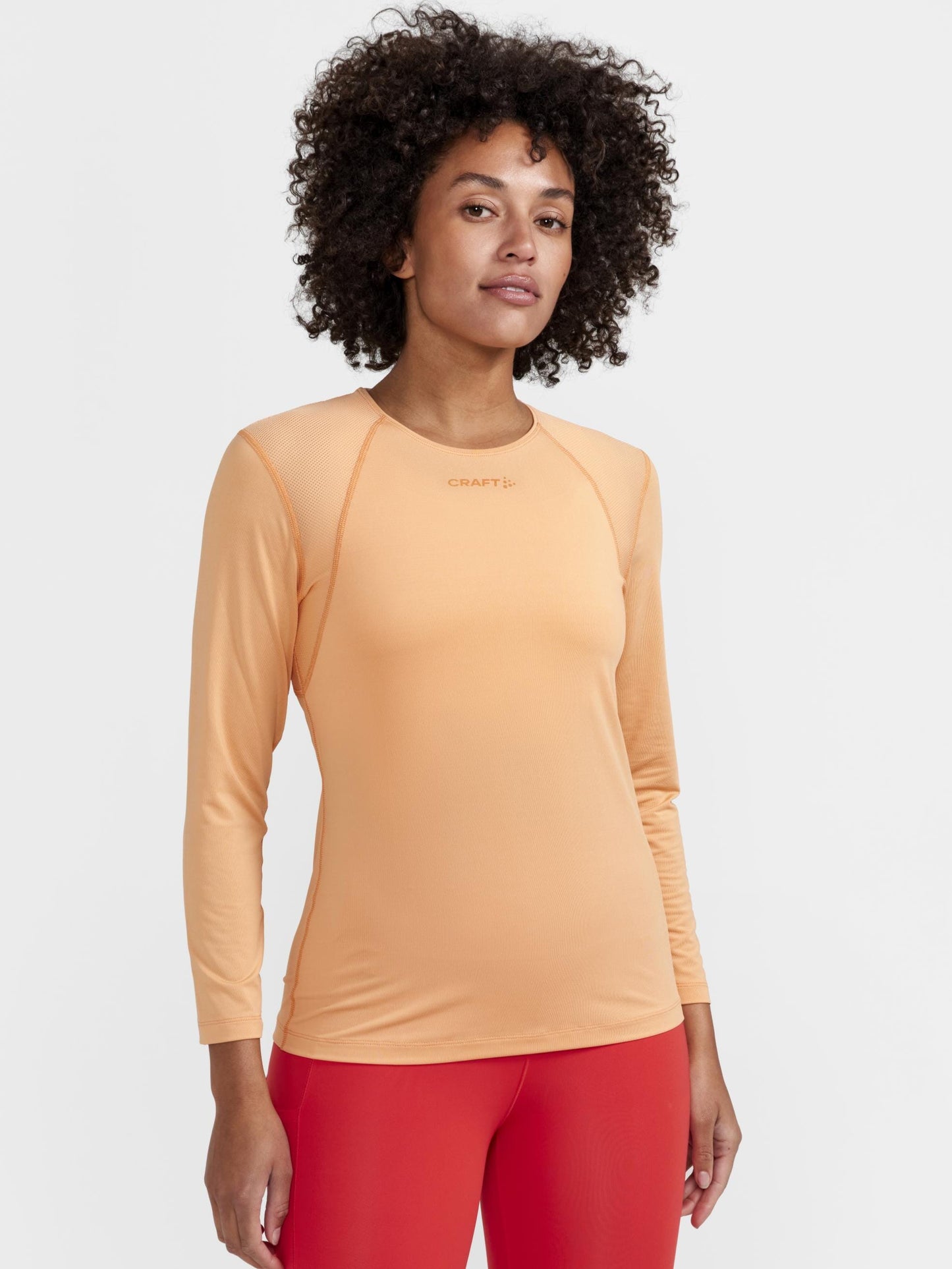 WOMEN'S ADV ESSENCE LONG SLEEVE TRAINING TEE - PEACH Craft Sportswear NA