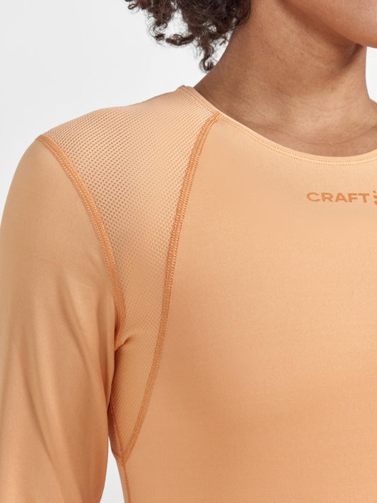 WOMEN'S ADV ESSENCE LONG SLEEVE TRAINING TEE - PEACH Craft Sportswear NA