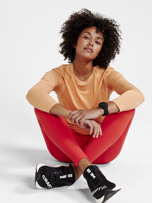 WOMEN'S ADV ESSENCE LONG SLEEVE TRAINING TEE - PEACH Craft Sportswear NA