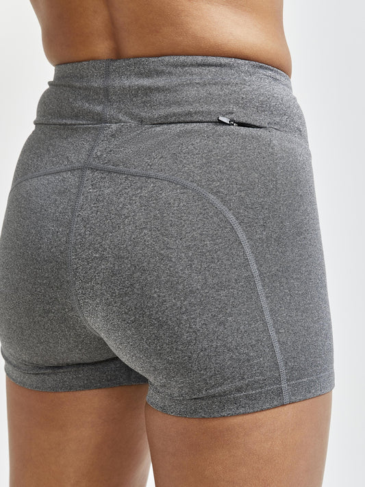 WOMEN'S ADV ESSENCE HOT PANT TRAINING TIGHTS - Dk Grey Melange Craft Sportswear NA