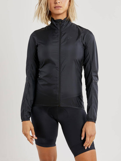 WOMEN'S ESSENCE LIGHT WIND CYCLING JACKET - Black Craft Sportswear NA