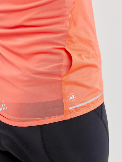 WOMEN'S ESSENCE LIGHT WIND CYCLING VEST - SHOCK Craft Sportswear NA