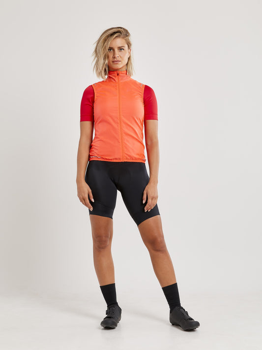 WOMEN'S ESSENCE LIGHT WIND CYCLING VEST - SHOCK Craft Sportswear NA