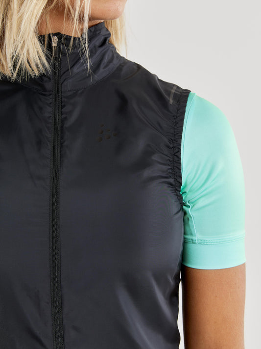 WOMEN'S ESSENCE LIGHT WIND CYCLING VEST - Black Craft Sportswear NA