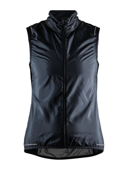 WOMEN'S ESSENCE LIGHT WIND CYCLING VEST - Black Craft Sportswear NA