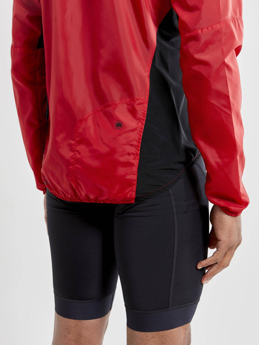 Men's Essence Light Wind Cycling Jacket - Bright Red Men's Jackets and Vests Craft Sportswear NA