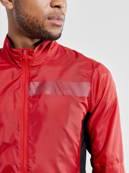 Men's Essence Light Wind Cycling Jacket - Bright Red Men's Jackets and Vests Craft Sportswear NA